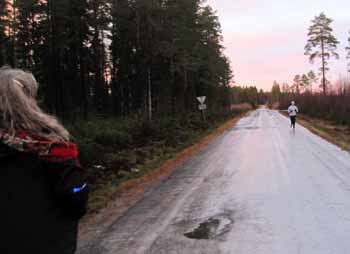 Jogging på Hörneåvägen